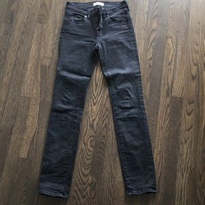 Madewell Alley Straight Balck Jeans